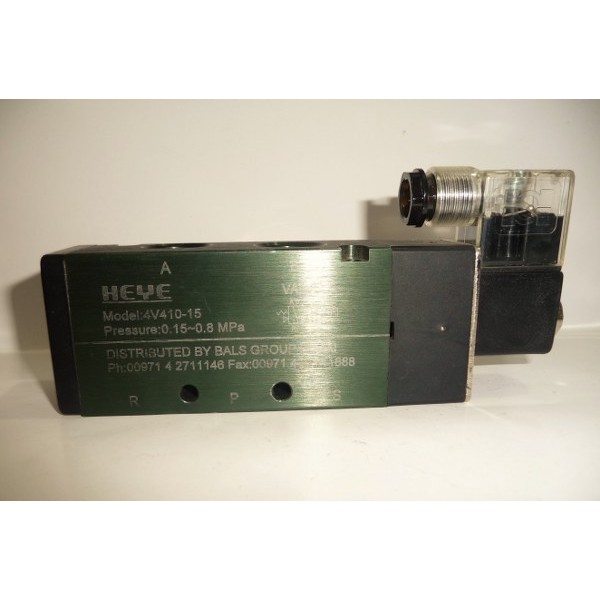 5/2 way Solenoid Valve 1/2″ NPT Ports 4V410-15, HEYE Valve